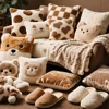 Custom plush blanket pillow slippers