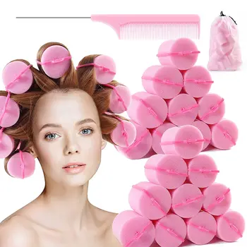 Jumbo Foam Sponge Hair Roller Soft Sleeping Rollers Curvy Wavy Hairstyle Curling Hair Styling Tools For Long Hair