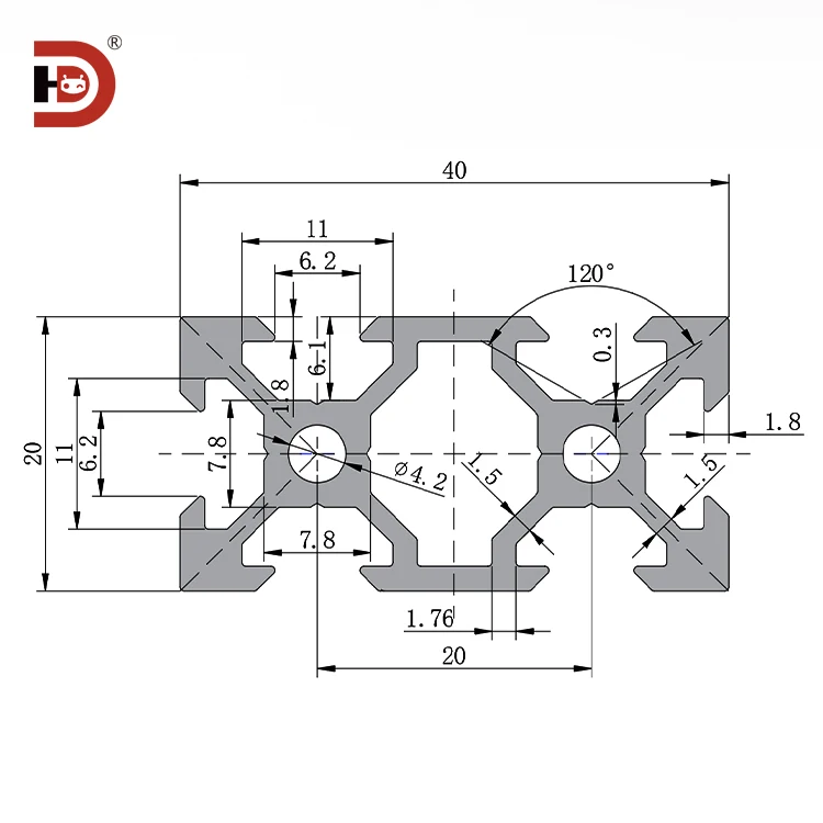 product 2040v slot black extruded aluminum profile 2040v slot v slot aluminum printer black oxidation groove track-3