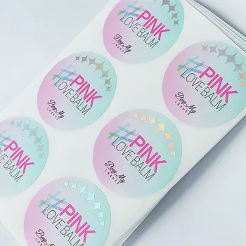 Custom label products Holographic self-adhesive packaging Waterproof film label Vinyl waterproof logo label self-adhesive