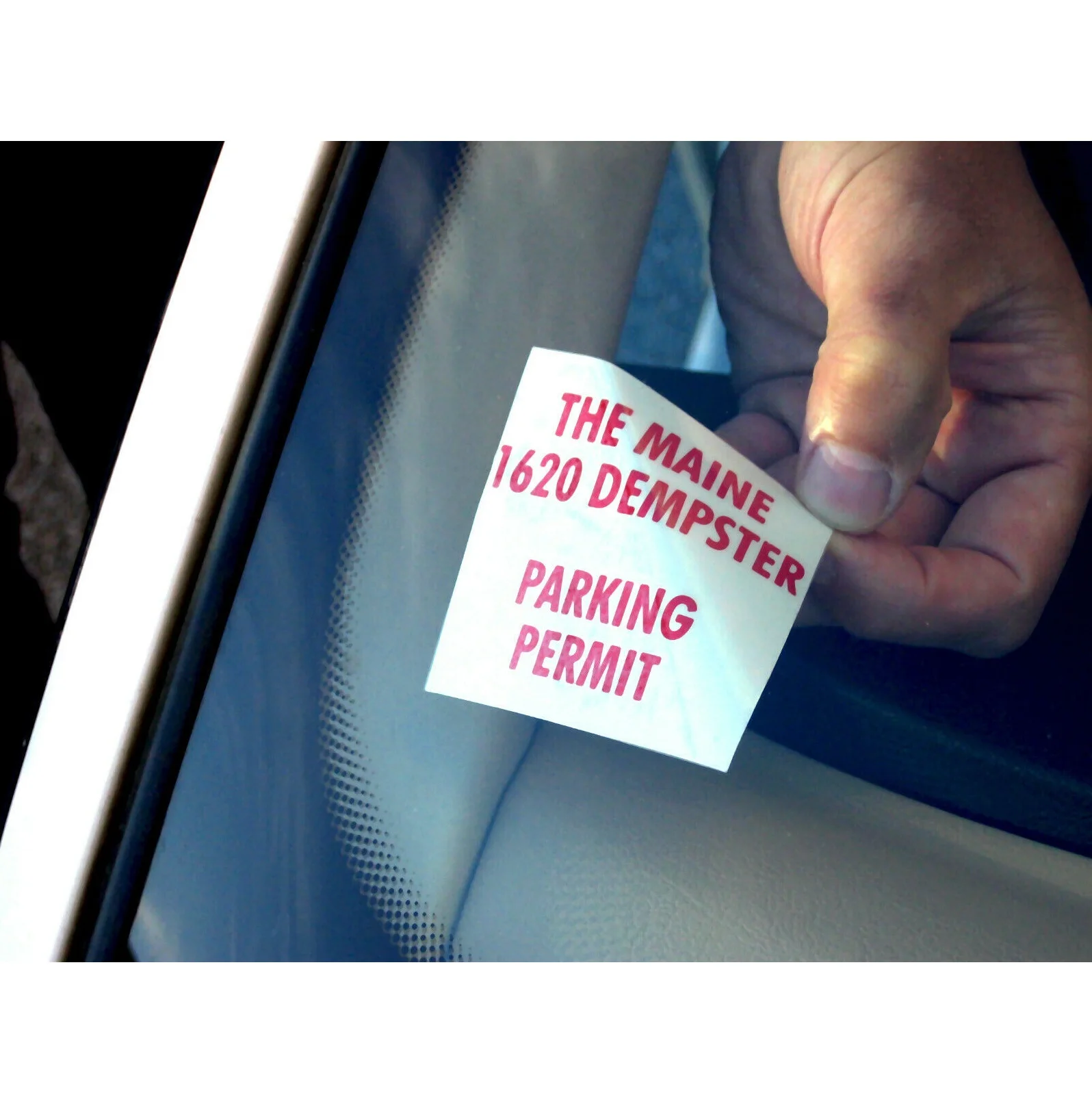 Custom Temporary Parking Permit Car Static Cling Sticker