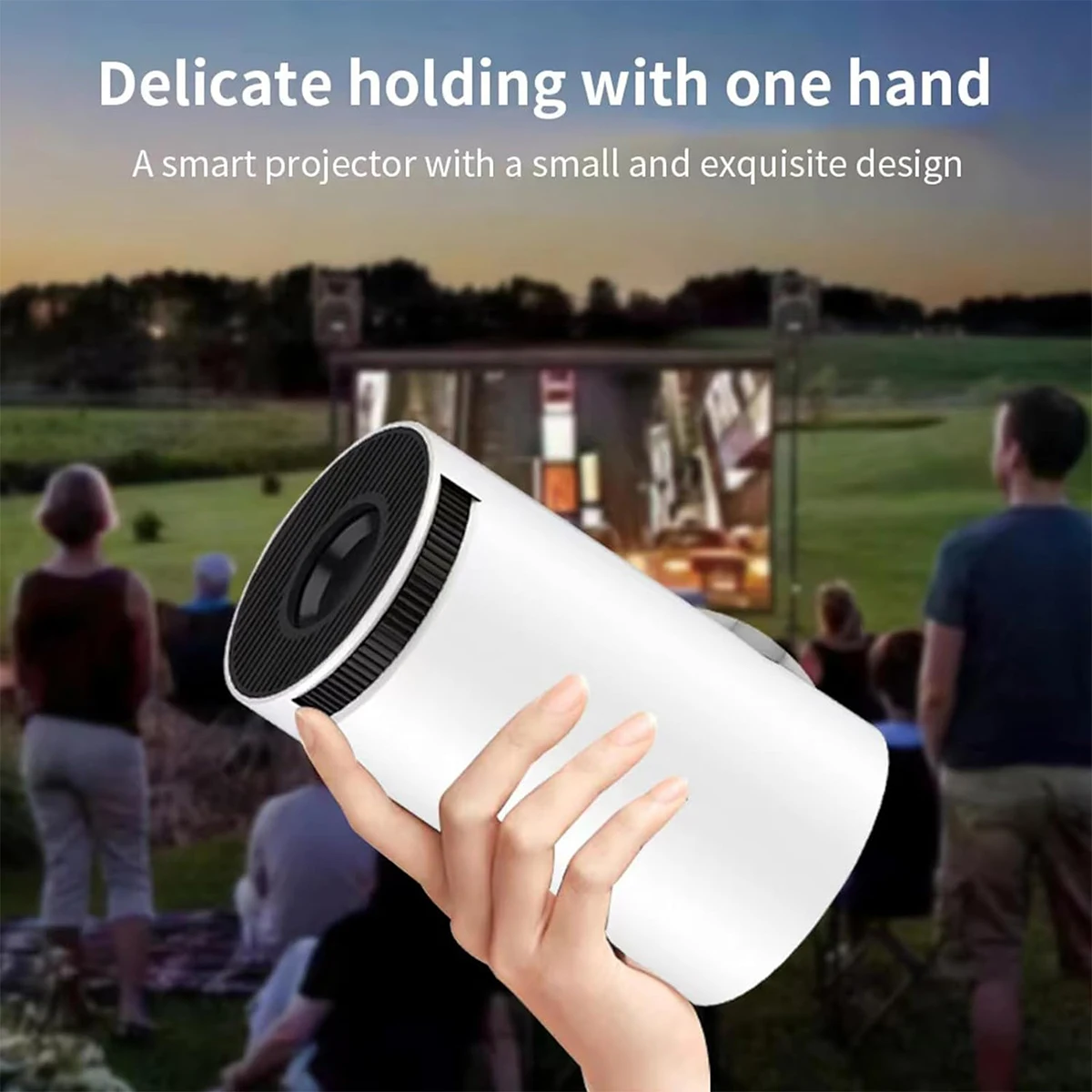 Portable Mini Projector 4K HY300 Pro Smart Wifi Android 12 Home Theater Outdoor Video Proyector Full Hd Mobile Phone Projectors
