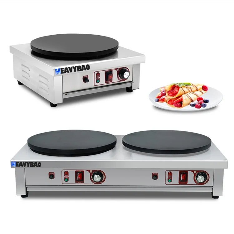 Source Heavybao Commercial Automatic Pancake Maker Machine Crepe Makers And Hot  Plate Industrial Electric Crepe Making Machine on