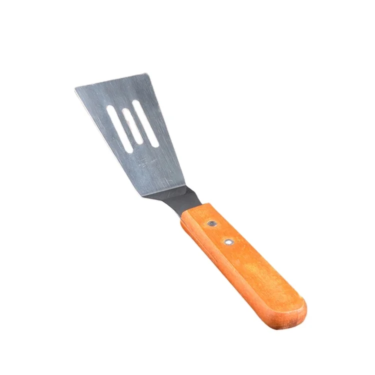 Stainless Steel Steak Frying Spatula Wooden Handle Iron Plate Pizza Cake Shovel Barbecue Cooking Tools Utensils Product Category