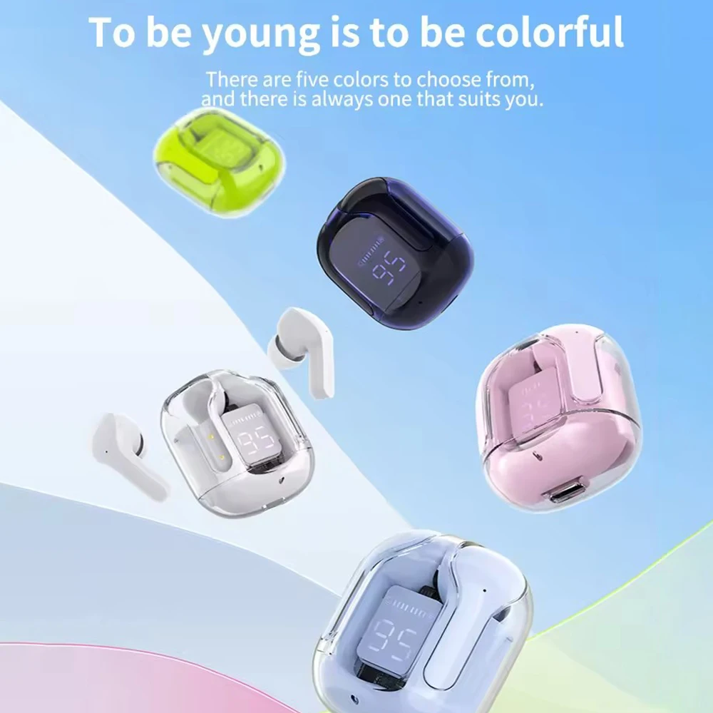 Air31 Transparent Wireless BT Headset Stereo Sound Earphones