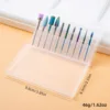 Ensemble de 10 pinceaux de polissage colorés en boîte.