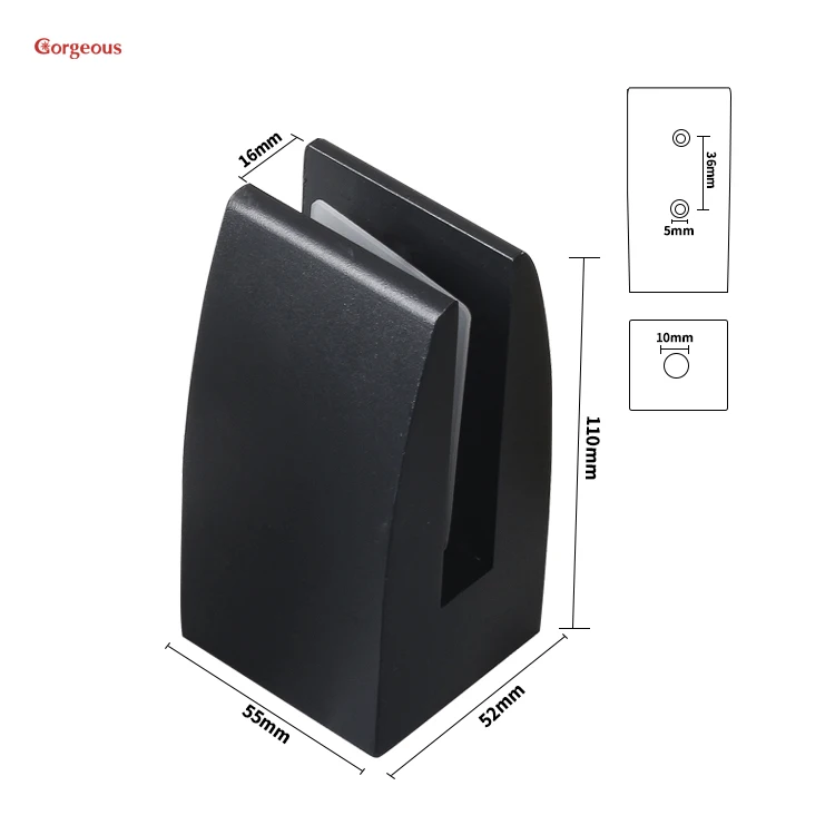 aluminum spigot glass railing balustrades handrails system glass clamp clips support bracket hardware for balcony fences