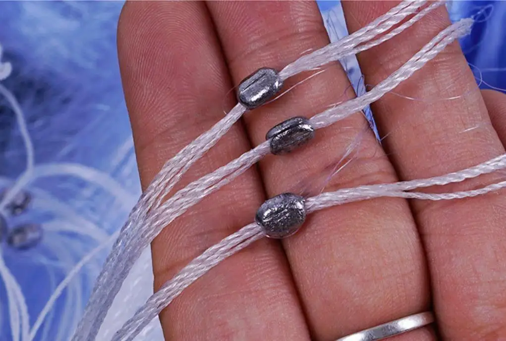 Popular Blue Gill Net 3 Layer 1.2m Depth 50m 100m Length Fishing Gill Nets