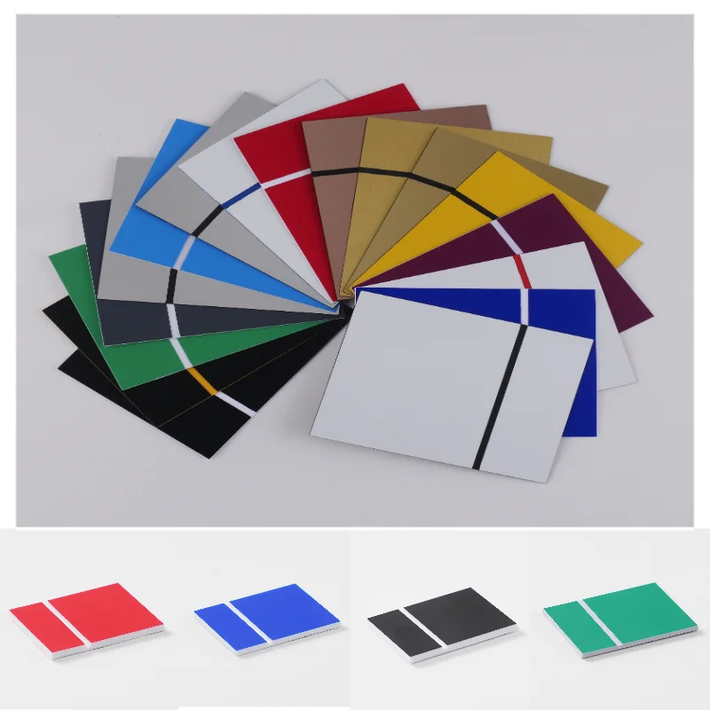 PVC Polyacrylic ABS Plastic Sheet Custom Laser Engraving UV Printing Service Metal Color Sheet