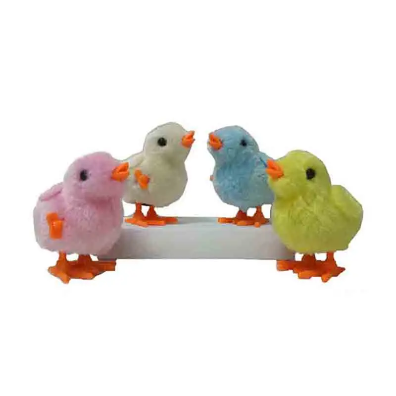 Small wind up chicken shape animal plush toy