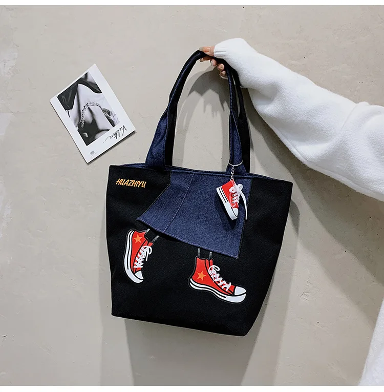 Shop Our Japanese Fashion Leg Design Lady Jeans Beach Tote