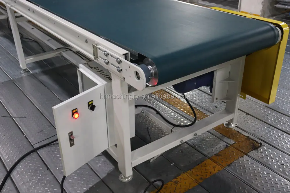 Hongrui Pvc Green Flat Belt Conveyor / Conveyer System For Industrial Assembly Production