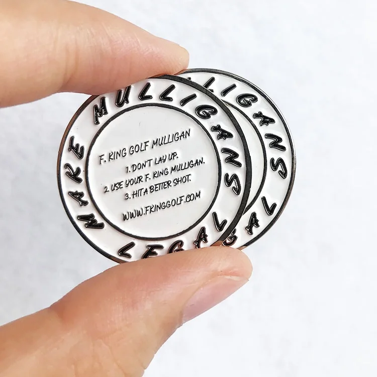 Custom Logo Zinc Alloy Golf Products High Quality 25MM Metal Magnetic OEM Golf Ball Marker manufacture