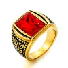 Gold black red stone