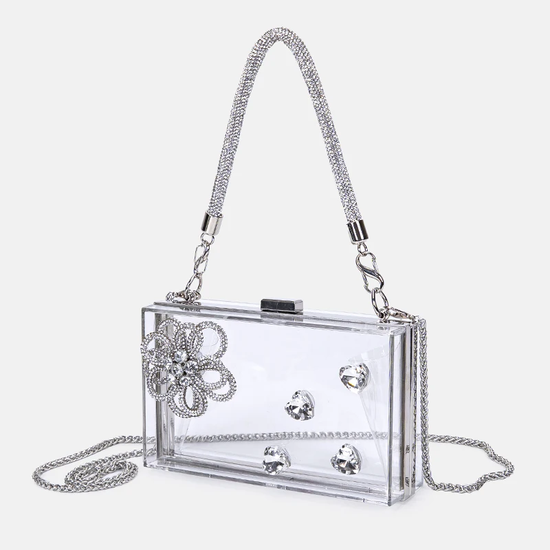 Clutch Purses Mini Perspex Bag Cute Transparent Acrylic Jelly Case Handbag  Trendy Clutch