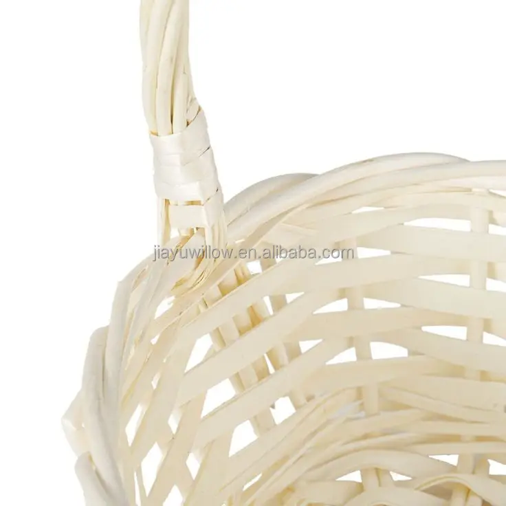 White Empty Gift Basket - Sustainable Wicker Flower Basket