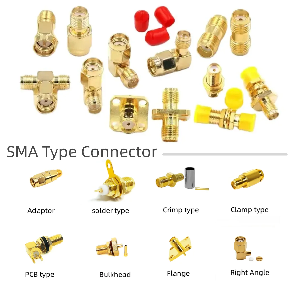 SMA RF Connector sma lmr195/sma RG142/sma RG214/sma 047/sma RG393/sma 174/sma RG316/sma RG141/sma RG178/sma 086/sma lmr400 supplier