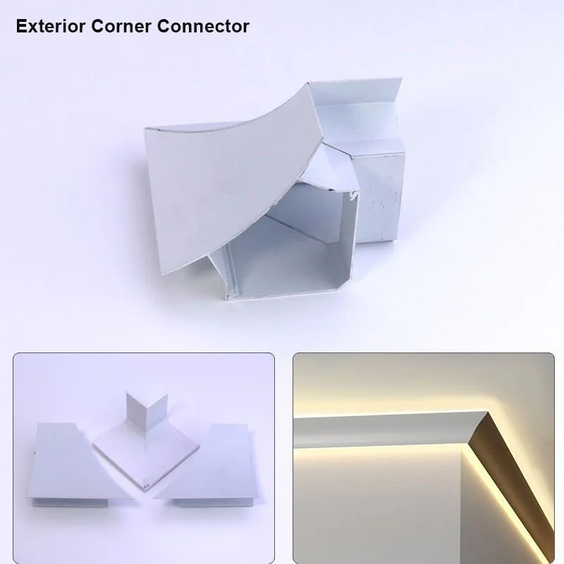 Ceiling Wall Top Corner LED Aluminum Profiles Surface Mounted up and ...