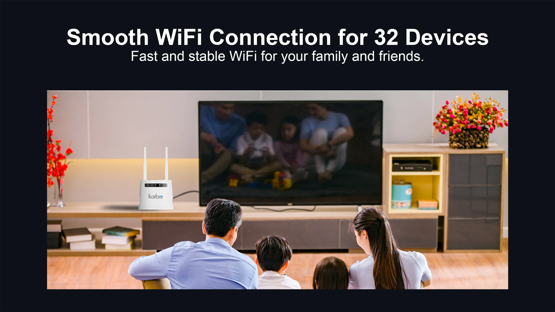 Karbor 4G RJ11 Wifi Modem Wireless Sim Card Router 2.4G/6G Support QoS ...