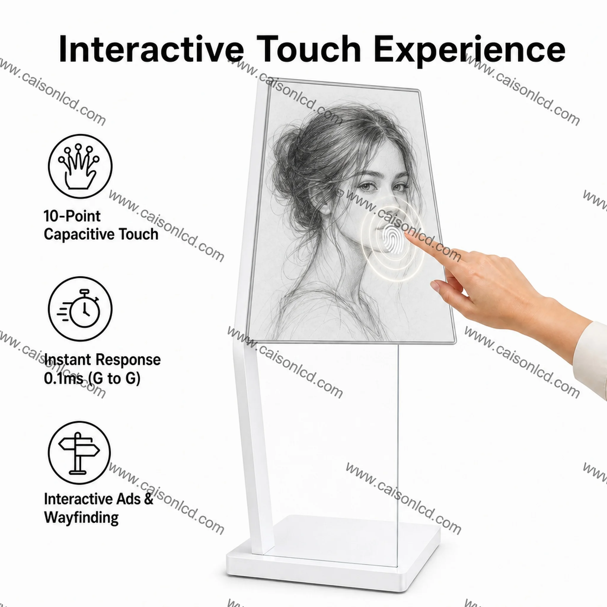 product 30 inch transparent glass oled display window advertising player ultra thin transparent double sided digital signage999-5