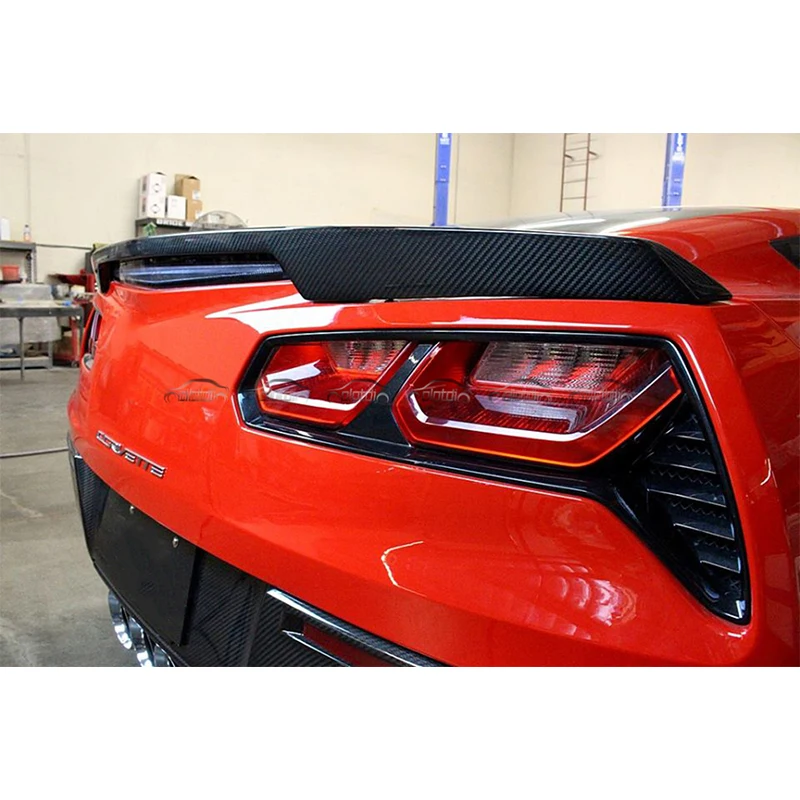Стильный углеродный Автомобильный задний спойлер LG для багажника Chevrolet Corvette C7 Z06 2014