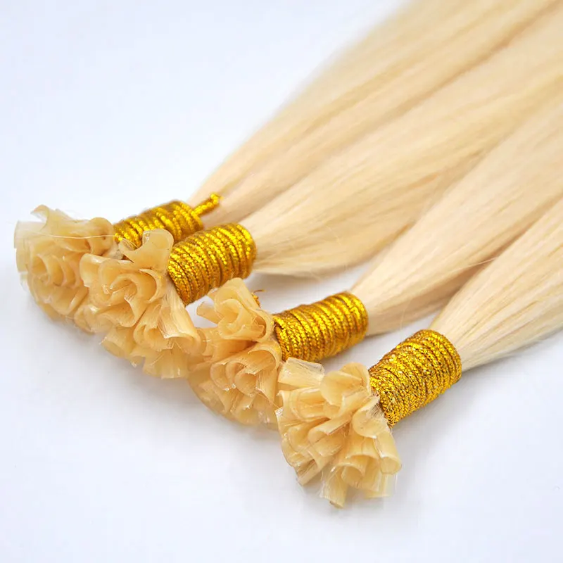 Hot selling wholesale best quality hair double drawn i tip v tip flat keratin tip hair extensions details