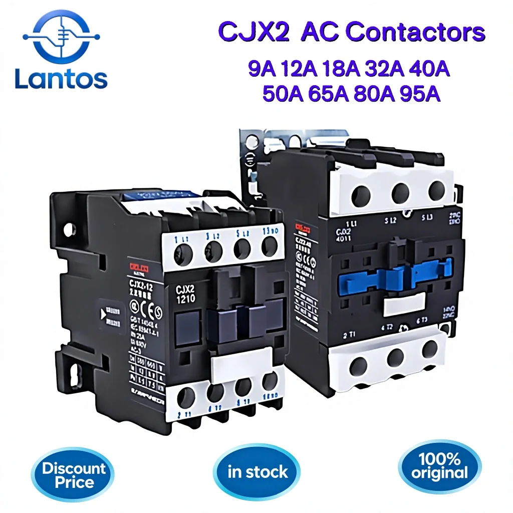CJX2-65-11 德力西接触器三相65A 电气接触器1NO+1NC 辅助触点交流接触