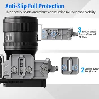 SIRUI Camera Cage Kit for Sony FX 3 FX30 with Top Handle Wrist Strap Cable Clamp NATO Rail detail image