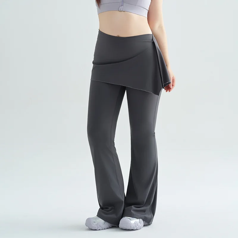 Yoga Pants Skirt Flap False Two-Piece Design Plus Size Tummy Control for Pilates Trainin preview