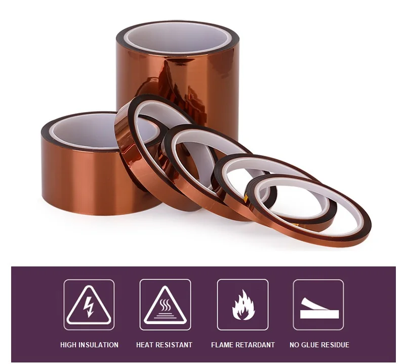 Heat Resistant High Temperature Kaptone Polyimide Self Adhesive Tape Heat Resistant Insulation Kaptone Film No Adhesive supplier