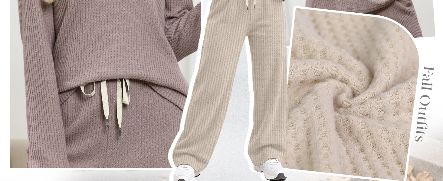 Women's Two-Piece Pajama Set with Long-Sleeve Top & Elastic-Waist Pants for Cozy Halloween Night & Daily Street Wear — detail