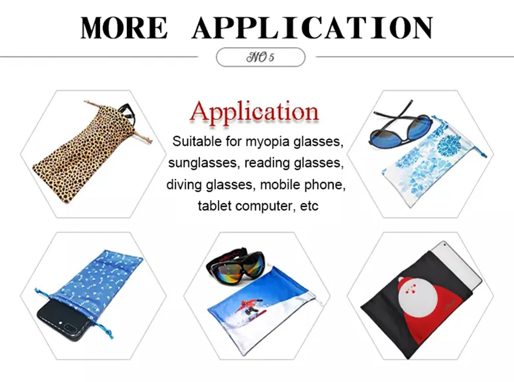 Wholesale Custom Microfiber Eyeglass Sunglasses Bag Pouch Soft Drawstring With More Colors Ready Goods supplier