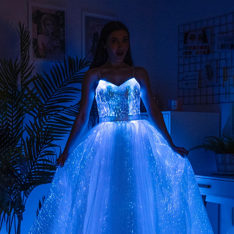 neon glow in the dark quinceanera dresses