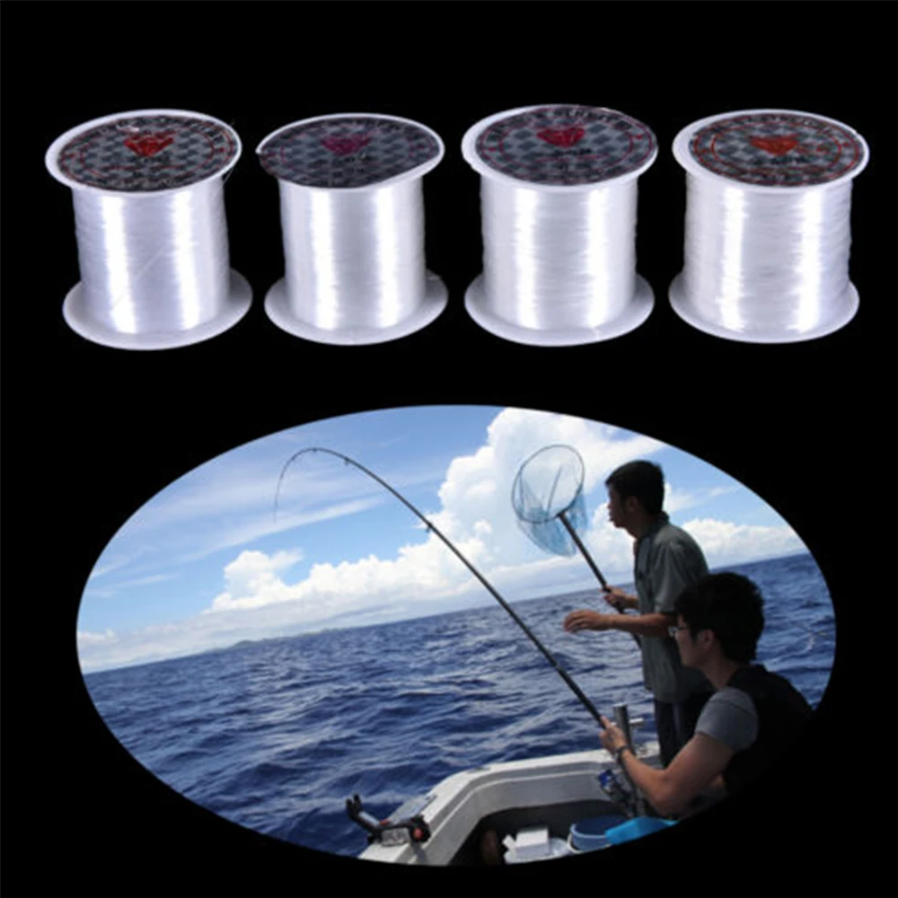 1Roll 0.2-0.8mm Nylon Fishing Line Durable Fish Lines Sea Fishing Line  Crystal