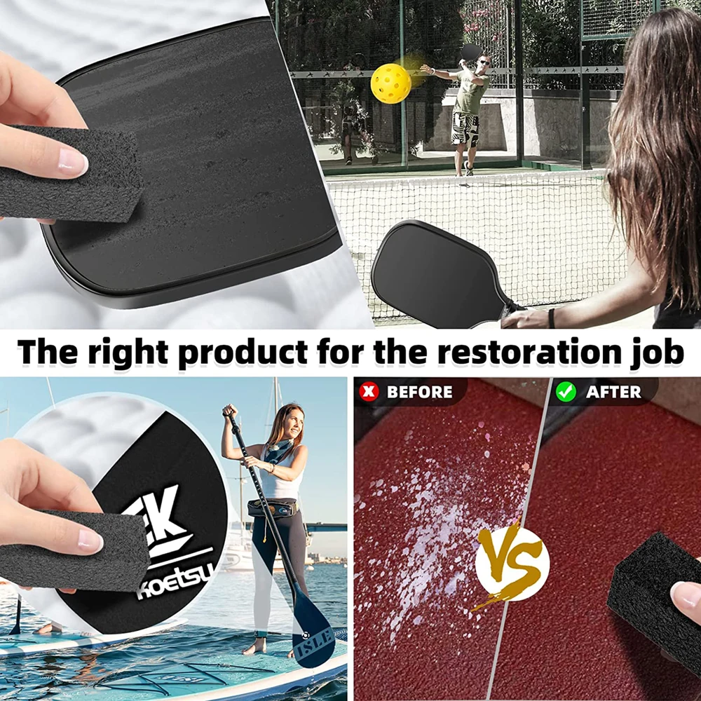 Pickleball Paddle Cleaner Set 2 Pack Of Orange And Black Erasers