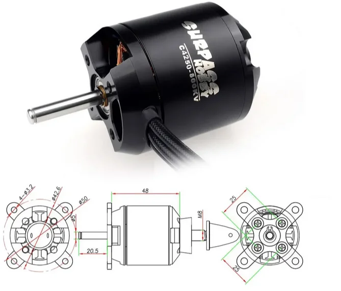 External Rotating Brushless Motor, SURPASS, HOBBY, C4250, 4260 - detail 10