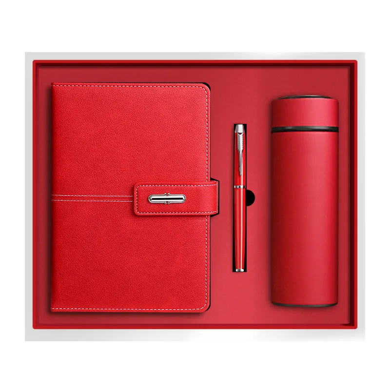 Wholesale Promotional Luxury Gifts Items Notebook Business Gift Thermos