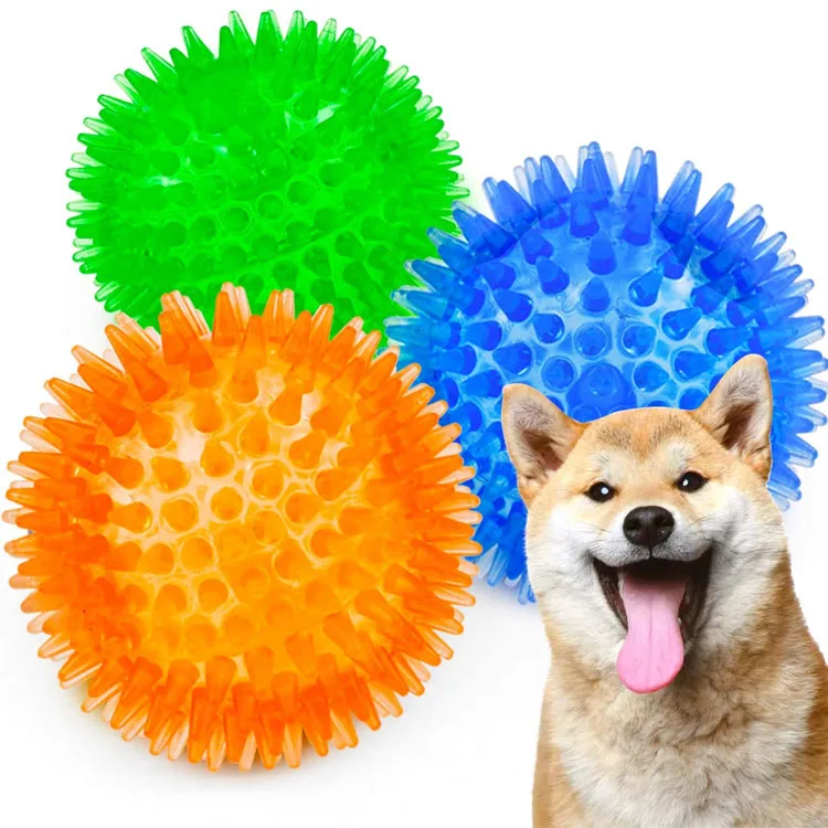 Heavy Duty Squeaky Dog Balls For Puppies And Medium Pets Spikey Dog