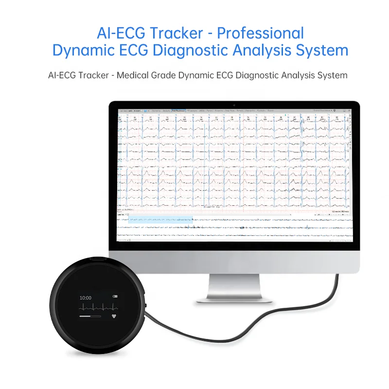 Lepu Advanced Mini Design Ecg Holter Monitor 12 Channels Handheld Ecg 3 Day Heart Monitor
