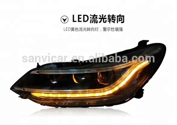 Munirater Right Passenger LED DRL Headlight Assembly For 2016-2018 Chevy Cruze – Black Housing, Clear Lens, DOT