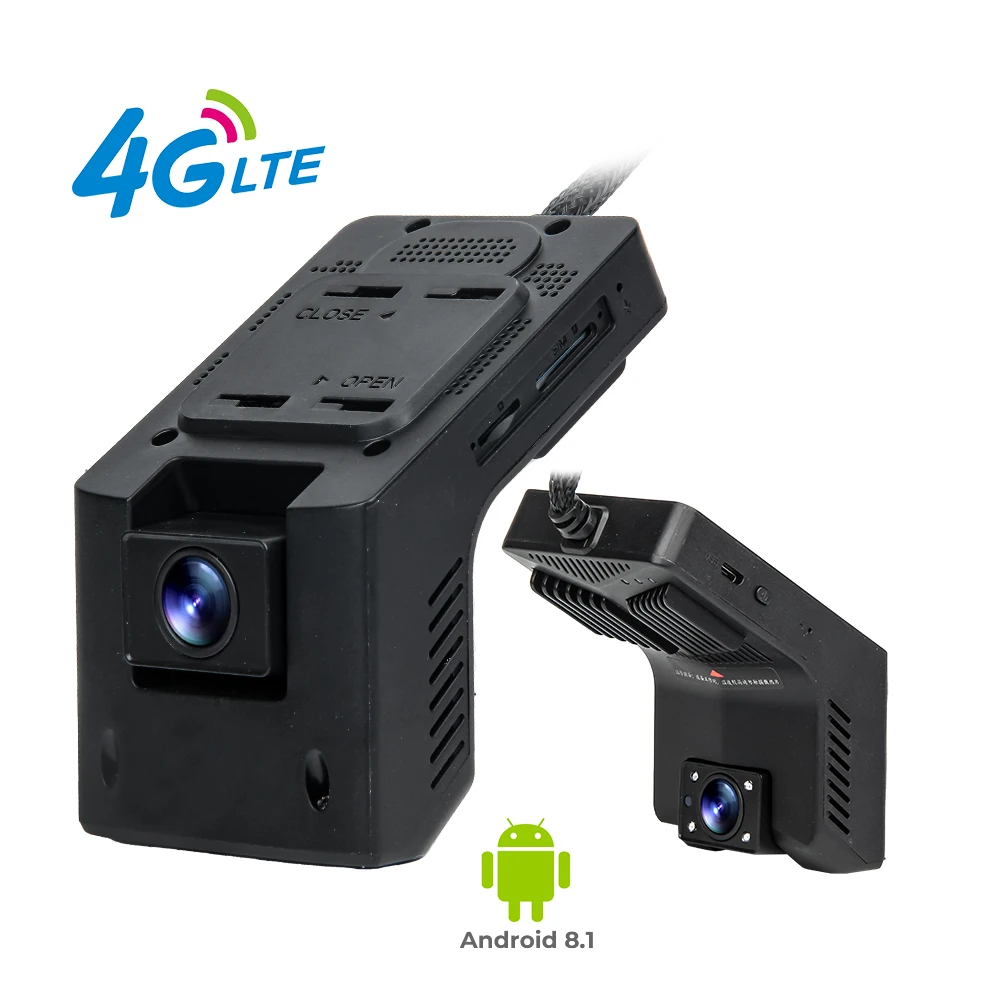 Dual-channel Video Recording 4g Dash Cam 2 Channel with Real 1080P+720P Black Box Support 4G Remote Review