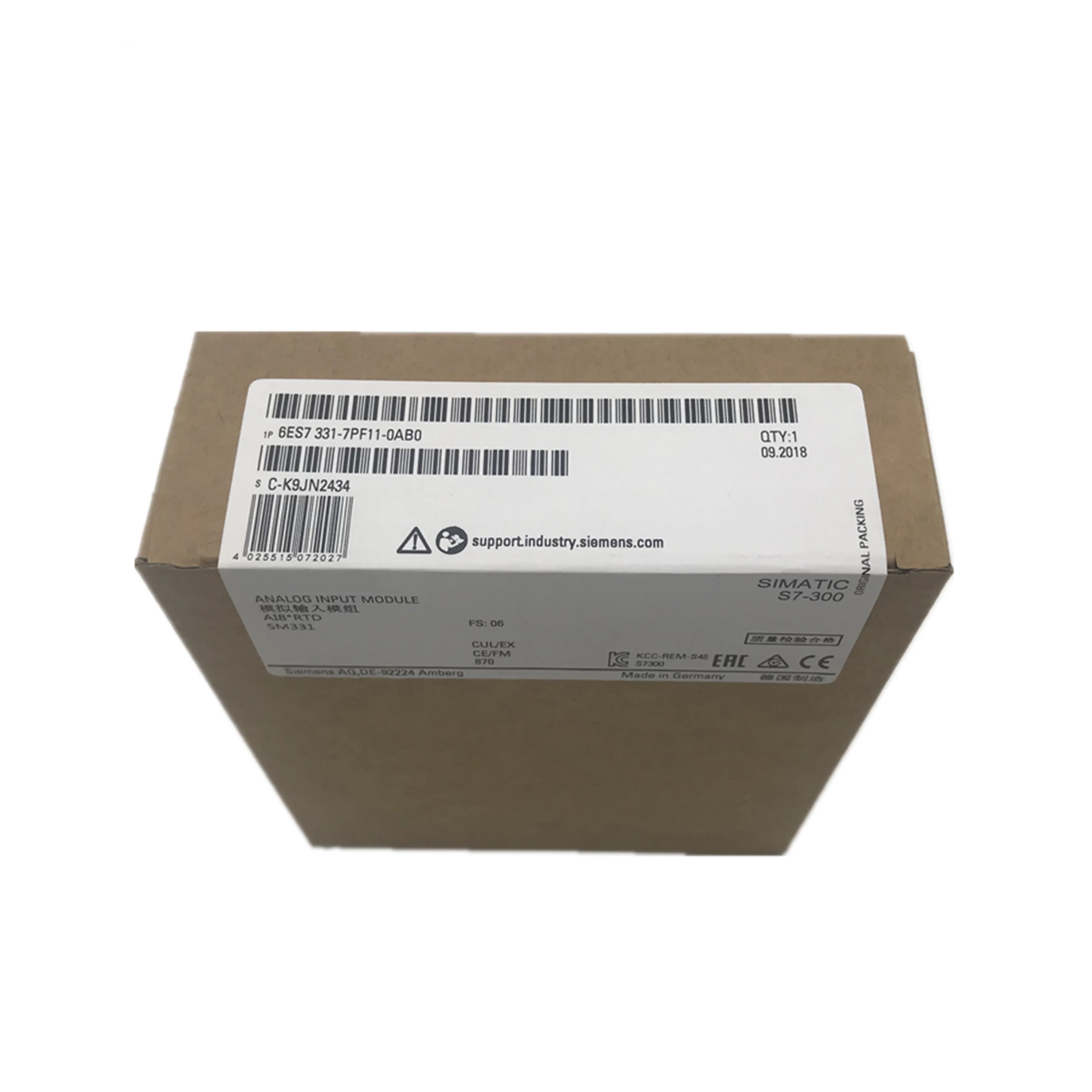 New Original 6ES7 331-7PF11-0AB0 6ES7331-7PF11-0AB0 analog input module for Siemens SIMATIC S7-300 PLC series. Designed for thermocouple temperature measurement with high precision, electrical isolation and anti-interference ability.