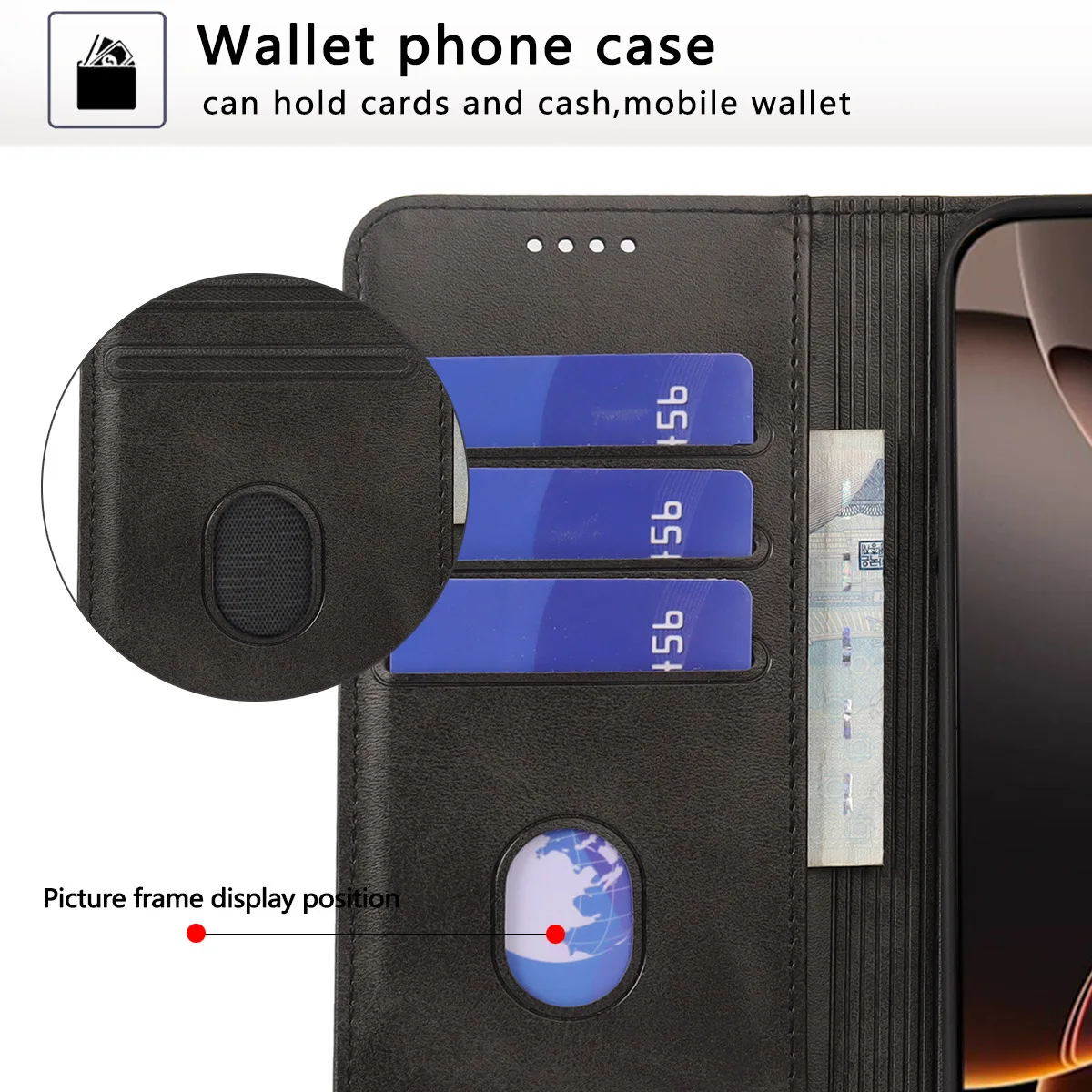 product for iphone 17 16 pro max oem fashion business clamshell bag with card holder mobile phone case wallet leather flip cover case-4