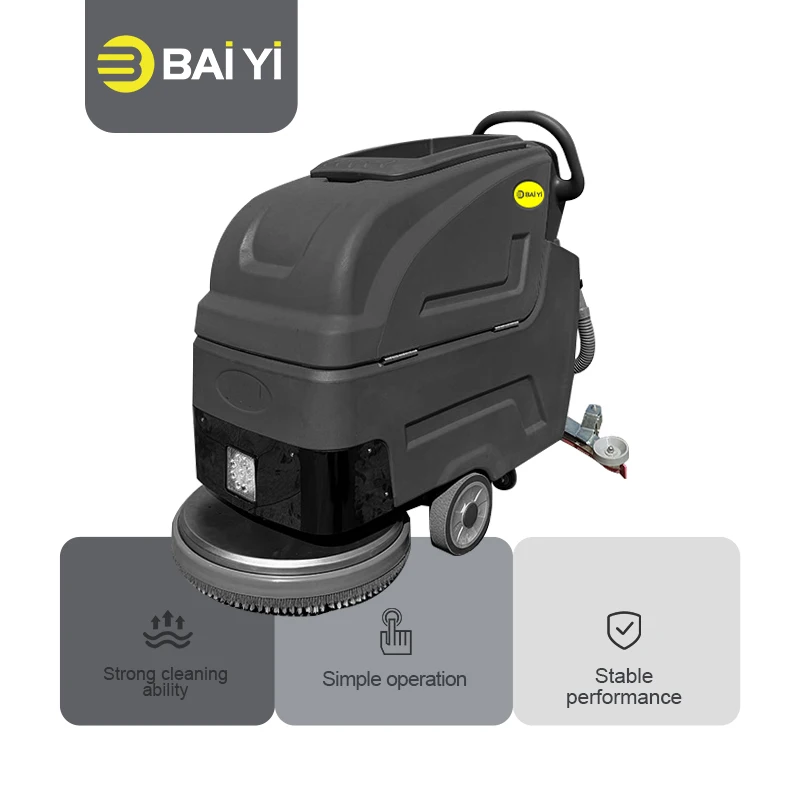 Professional Automatic Walking Hand Type Baiyi-RX520  Industrial Washing Machine Floor Scrubber