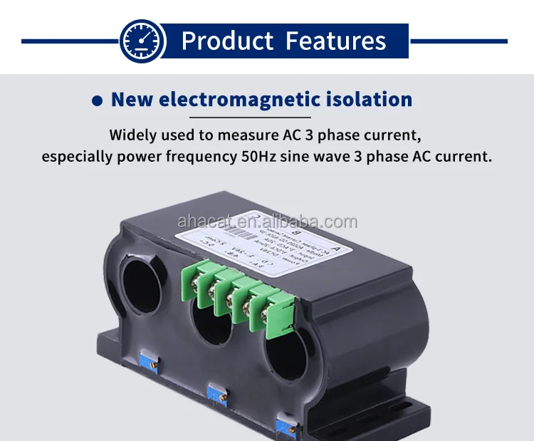 3 Phase Current Sensor Transmitter - AC 4-20ma, 10V, 5V