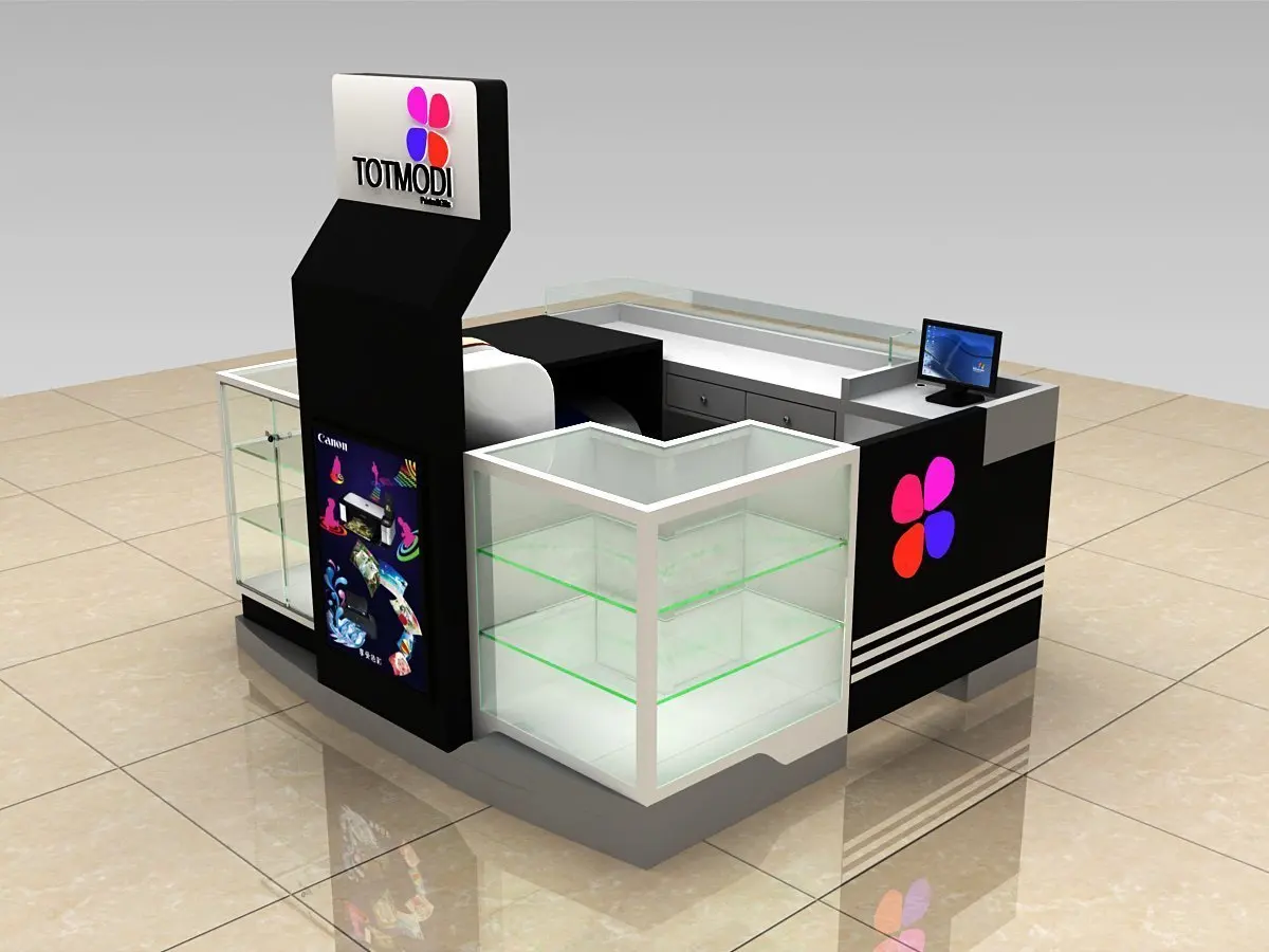 M2 Display Modern Shopping Mall Mobile Phone Case Cell Phone Kiosk Phone Glass Display Cabinet