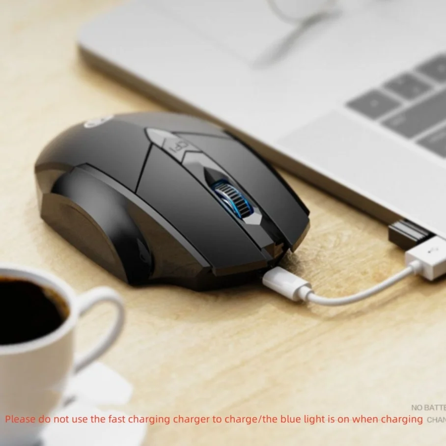 Inphic PM6 BT Three-mode Ergonomic 6-Button Optical Sensor Rechargeable Silent Wireless Mouse for Office Games Mobile Phone