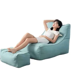 OEM high-quality adults indoor living room bedroom beanbag sofa bed ottoman stool set