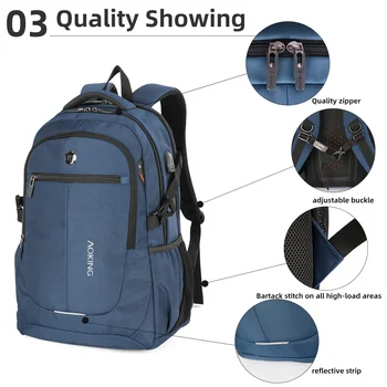 Buy AOKING Upgraded Ergonomic Backpack School Bag Waterproof Lightweight  Massage Shoulder Backpack(L Size) Online | ZALORA Malaysia