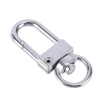 Factory wholesale Bag Accessories Silver Buckle with oval rings Swivel Lanyards Trigger Lobster Claw Clasps Metal Snap Hooks